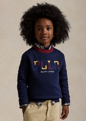 Ralph Lauren: Polo Polo Ralph Lauren Toddler and Little Boys Corduroy-Logo Fleece Sweatshirt - Navy