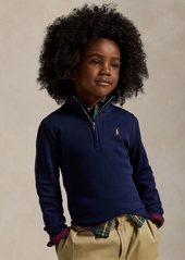 Ralph Lauren: Polo Polo Ralph Lauren Toddler and Little Boys Cotton Interlock Quarter-Zip Pullover shirt - Andover Heather