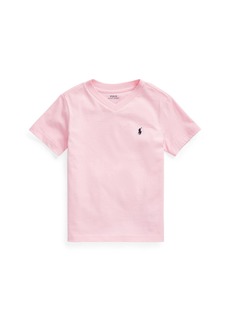 Ralph Lauren: Polo Polo Ralph Lauren Toddler and Little Boys Cotton Jersey V-Neck T-Shirt - Carmel Pink
