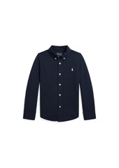 Ralph Lauren: Polo Polo Ralph Lauren Toddler and Little Boys Featherweight Cotton Mesh Shirt - Estate Blue