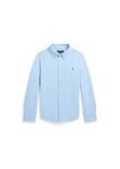 Ralph Lauren: Polo Polo Ralph Lauren Toddler and Little Boys Featherweight Cotton Mesh Shirt - Estate Blue