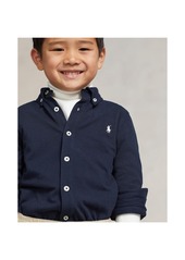 Ralph Lauren: Polo Polo Ralph Lauren Toddler and Little Boys Featherweight Cotton Mesh Shirt - Estate Blue