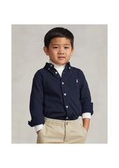 Ralph Lauren: Polo Polo Ralph Lauren Toddler and Little Boys Featherweight Cotton Mesh Shirt - Estate Blue