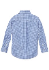 Ralph Lauren: Polo Polo Ralph Lauren Toddler and Little Boys Gingham Cotton Poplin Shirt - Blue Multi