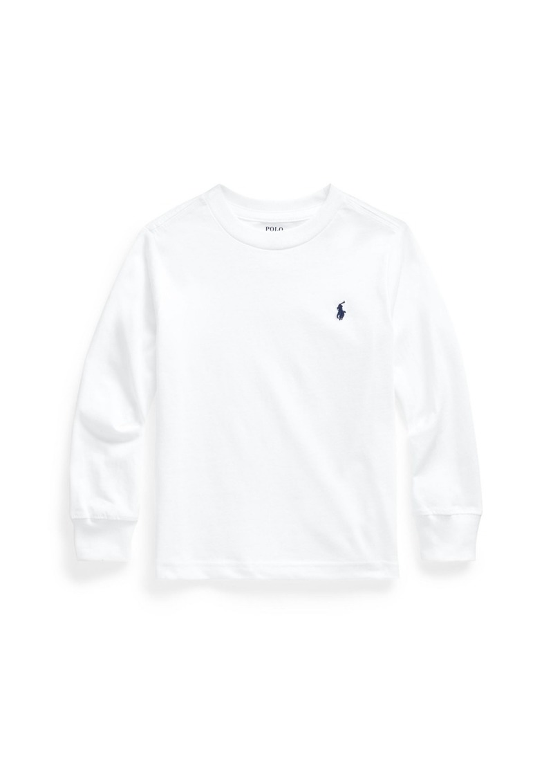 Ralph Lauren: Polo Polo Ralph Lauren Toddler and Little Boys Jersey Long-Sleeve T-shirt - White