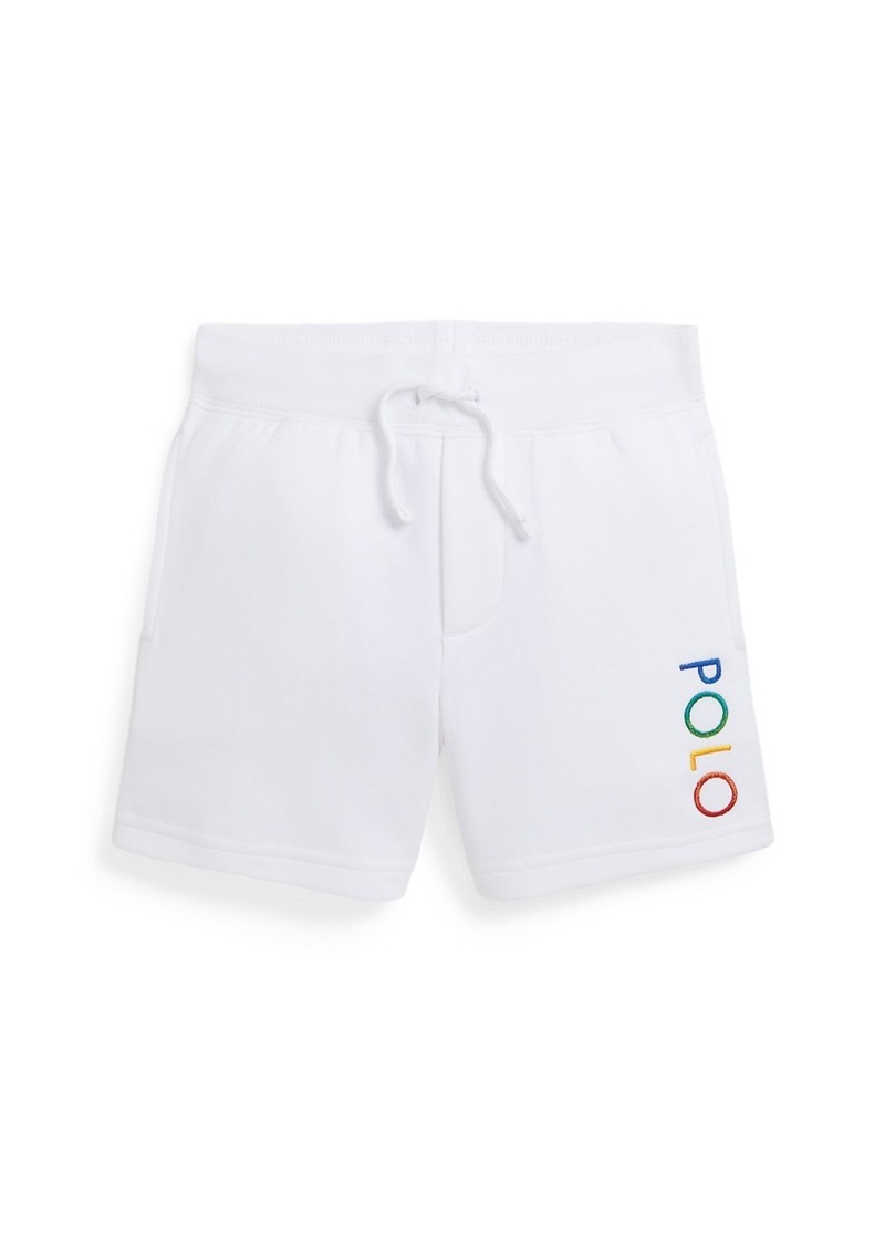 Ralph Lauren: Polo Polo Ralph Lauren Toddler and Little Boys Ombre Logo Double-Knit Shorts - White