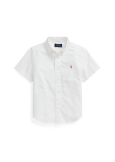 Ralph Lauren: Polo Polo Ralph Lauren Toddler and Little Boys Oxford Short-Sleeve Shirt - White
