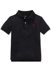 Ralph Lauren: Polo Polo Ralph Lauren Toddler and Little Boys Performance Jersey Polo Shirt - Polo Black