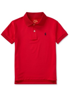 Ralph Lauren: Polo Polo Ralph Lauren Toddler and Little Boys Performance Jersey Polo Shirt - Old Glory Red