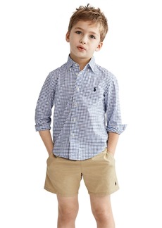 Ralph Lauren: Polo Polo Ralph Lauren Toddler and Little Boys Plaid Cotton Shirt - Blue Multi