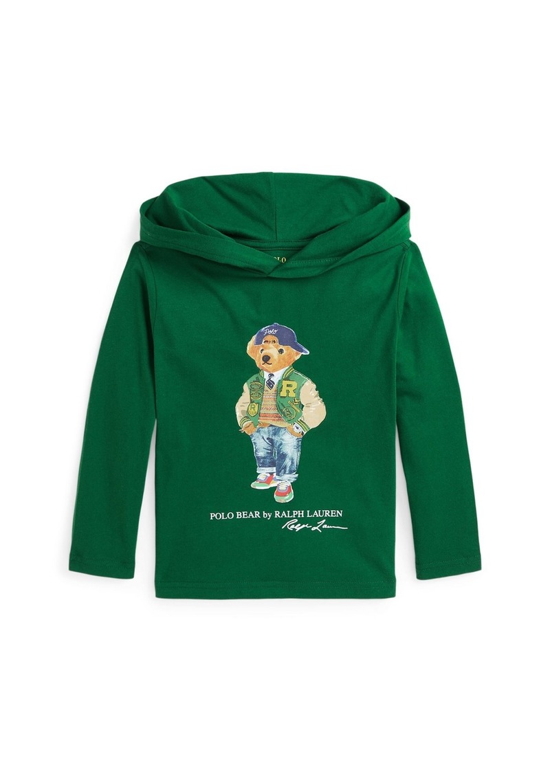 Ralph Lauren: Polo Polo Ralph Lauren Toddler and Little Boys Polo Bear Cotton Jersey Hooded Tee - Green