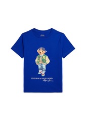 Ralph Lauren: Polo Polo Ralph Lauren Toddler and Little Boys Polo Bear Cotton Jersey Tee - Blue