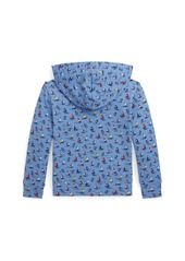 Ralph Lauren: Polo Polo Ralph Lauren Toddler and Little Boys Sailboat-Print Spa Terry Full-Zip Hoodie - High Tide, New England Blue