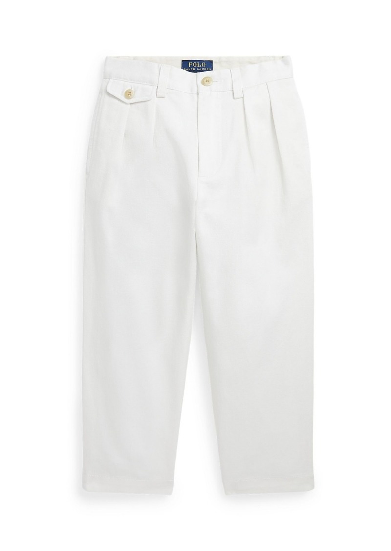 Ralph Lauren: Polo Polo Ralph Lauren Toddler and Little Boys Whitman Relaxed Fit Pleated Chino Pants - Deckwash White