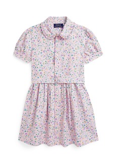 Ralph Lauren: Polo Polo Ralph Lauren Toddler and Little Girls Belted Floral Cotton Oxford Dress - Palais Floral Light Pink