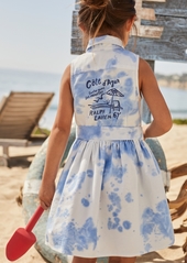 Ralph Lauren: Polo Polo Ralph Lauren Toddler and Little Girls Belted Tie Dye-Print Cotton Shirtdress - Blue Tie Dye