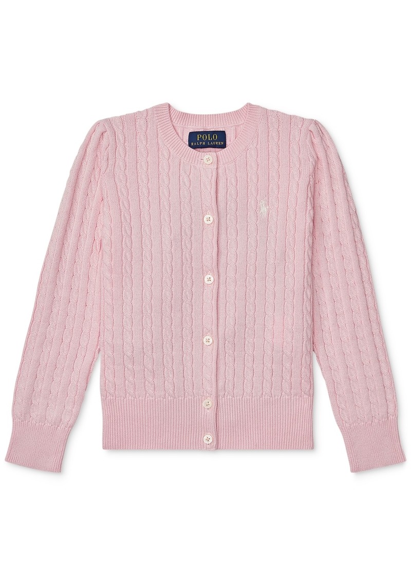 Ralph Lauren: Polo Polo Ralph Lauren Toddler and Little Girls Cable-Knit Cotton Cardigan - Hint of Pink