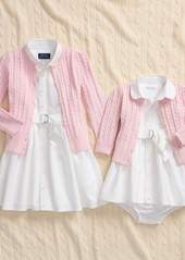 Ralph Lauren: Polo Polo Ralph Lauren Toddler and Little Girls Cable-Knit Cotton Cardigan - Hint of Pink