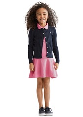 Ralph Lauren: Polo Polo Ralph Lauren Toddler and Little Girls Cable-Knit Cotton Cardigan - Hint of Pink