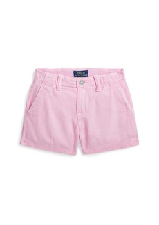 Ralph Lauren: Polo Polo Ralph Lauren Toddler and Little Girls Cotton Chino Shorts - Carmel Pink