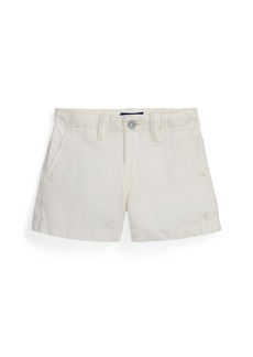 Ralph Lauren: Polo Polo Ralph Lauren Toddler and Little Girls Cotton Chino Shorts - Deck Wash White