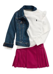 Ralph Lauren: Polo Polo Ralph Lauren Toddler and Little Girls Denim Trucker Jacket - Marcella Wash