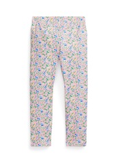 Ralph Lauren: Polo Polo Ralph Lauren Toddler and Little Girls Floral Stretch Jersey Leggings - Beneda Floral Pink, Vista Blue