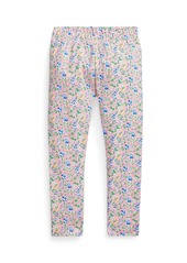 Ralph Lauren: Polo Polo Ralph Lauren Toddler and Little Girls Floral Stretch Jersey Leggings - Beneda Floral Pink, Vista Blue