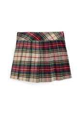 Ralph Lauren: Polo Polo Ralph Lauren Toddler and Little Girls Plaid Pleated Cotton Twill Skirt - Cream