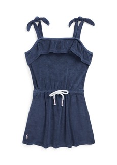 Ralph Lauren: Polo Polo Ralph Lauren Toddler and Little Girls Ruffled Terry Cover-Up Swimsuit - Rustic Navy with Hint of Pink