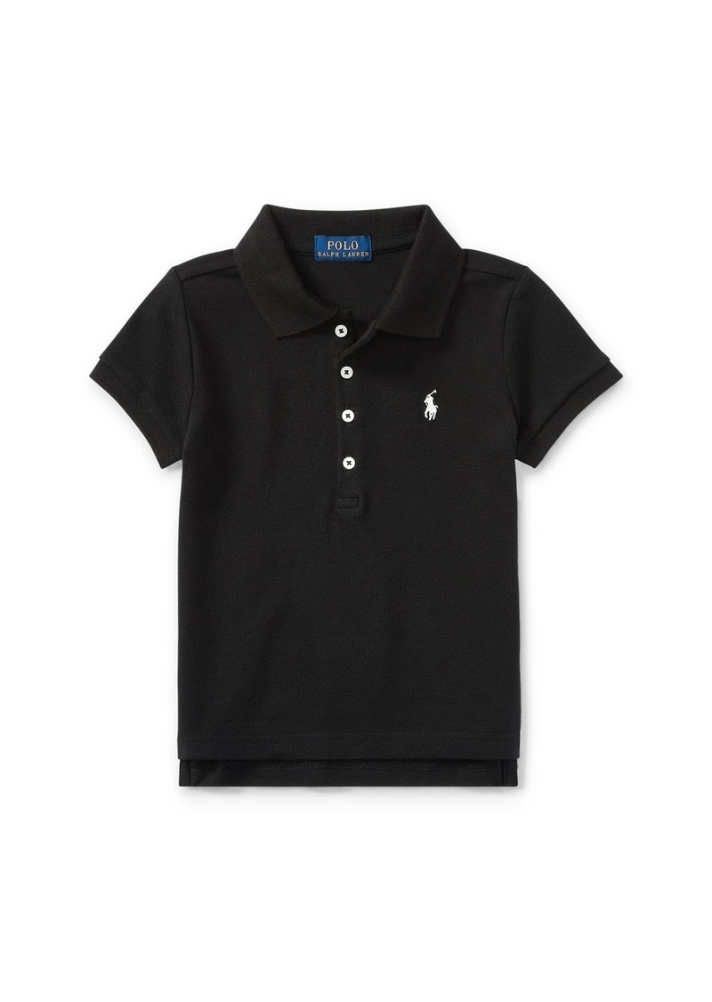 Ralph Lauren: Polo Polo Ralph Lauren Toddler and Little Girls Short Sleeve Stretch Cotton Mesh Polo Shirt - Polo Black