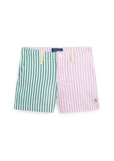 Ralph Lauren: Polo Polo Ralph Lauren Toddler and Little Girls Striped Cotton Fun Shorts - Multi