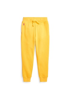 Ralph Lauren: Polo Polo Ralph Lauren Toddler and Little Girls Terry Jogger Pants - Chrome Yellow with Bright Pink