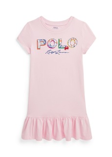 Ralph Lauren: Polo Polo Ralph Lauren Toddler and Little Girls Tropical-Logo Cotton Jersey T-shirt Dress - Hint of Pink