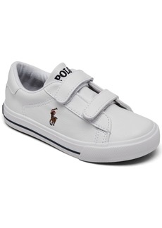 Ralph Lauren: Polo Polo Ralph Lauren Toddler Boys' Easten Ii Ez Casual Sneakers from Finish Line - White Tumbled