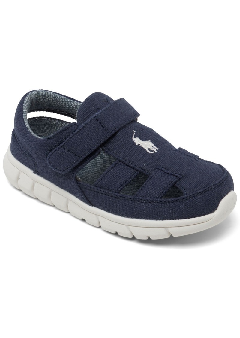 Ralph Lauren: Polo Polo Ralph Lauren Toddler Kids Barnes Fisherman Ez Stay-Put Closure Casual Sneakers from Finish Line - Navy
