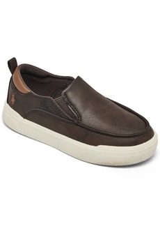 Ralph Lauren: Polo Polo Ralph Lauren Toddler Kids Filip Slip-On Casual Sneakers from Finish Line - Chocolate
