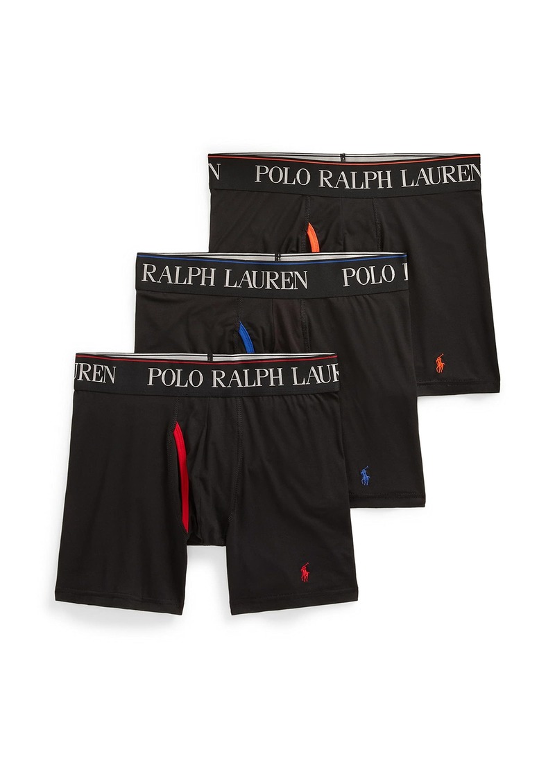 Ralph Lauren Polo POLO RALPH LAUREN Underwear Men's 3 Pack 4D-Flex Cool Microfiber Boxer Briefs  L