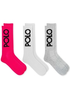 Ralph Lauren: Polo Polo Ralph Lauren Women's 3-Pk. Big Polo Crew Socks - Multi