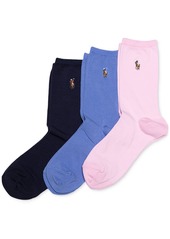 Ralph Lauren: Polo Polo Ralph Lauren Women's 3-Pk. Solid Slack Socks - Light Pink