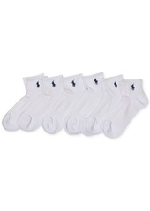 Ralph Lauren: Polo Polo Ralph Lauren Women's 6-Pk. Cushion Quarter Socks - White