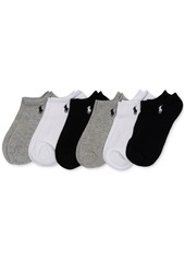 Ralph Lauren: Polo Polo Ralph Lauren Women's 6-Pk. Flat Knit Low-Cut Socks - White With Bright Colors