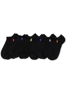 Ralph Lauren: Polo Polo Ralph Lauren Women's 6-Pk. Flat Knit Low-Cut Socks - Black Assortment