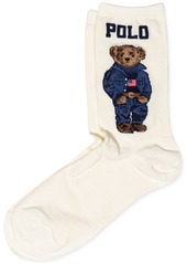 Ralph Lauren: Polo Polo Ralph Lauren Women's Americana Polo Bear Crew Socks - Ivory