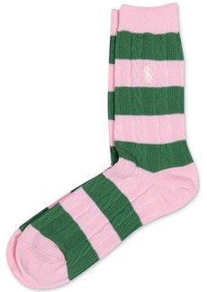 Ralph Lauren: Polo Polo Ralph Lauren Women's Rugby Cable-Knit Socks - Light Pink