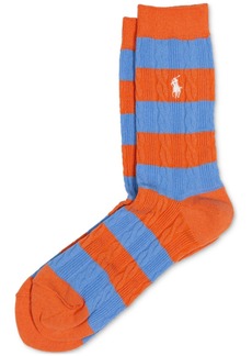 Ralph Lauren: Polo Polo Ralph Lauren Women's Rugby Cable-Knit Socks - Sun Orange