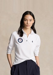 Ralph Lauren: Polo Polo Ralph Lauren Women's Team Usa Micro-Dot Mesh Quarter-Zip - Navy