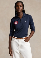 Ralph Lauren: Polo Polo Ralph Lauren Women's Team Usa Micro-Dot Mesh Quarter-Zip - White