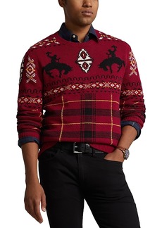 Ralph Lauren Polo Polo Ralph Lauren Wool Blend Chunky Knit Western Fair Isle Regular Fit Crewneck Sweater
