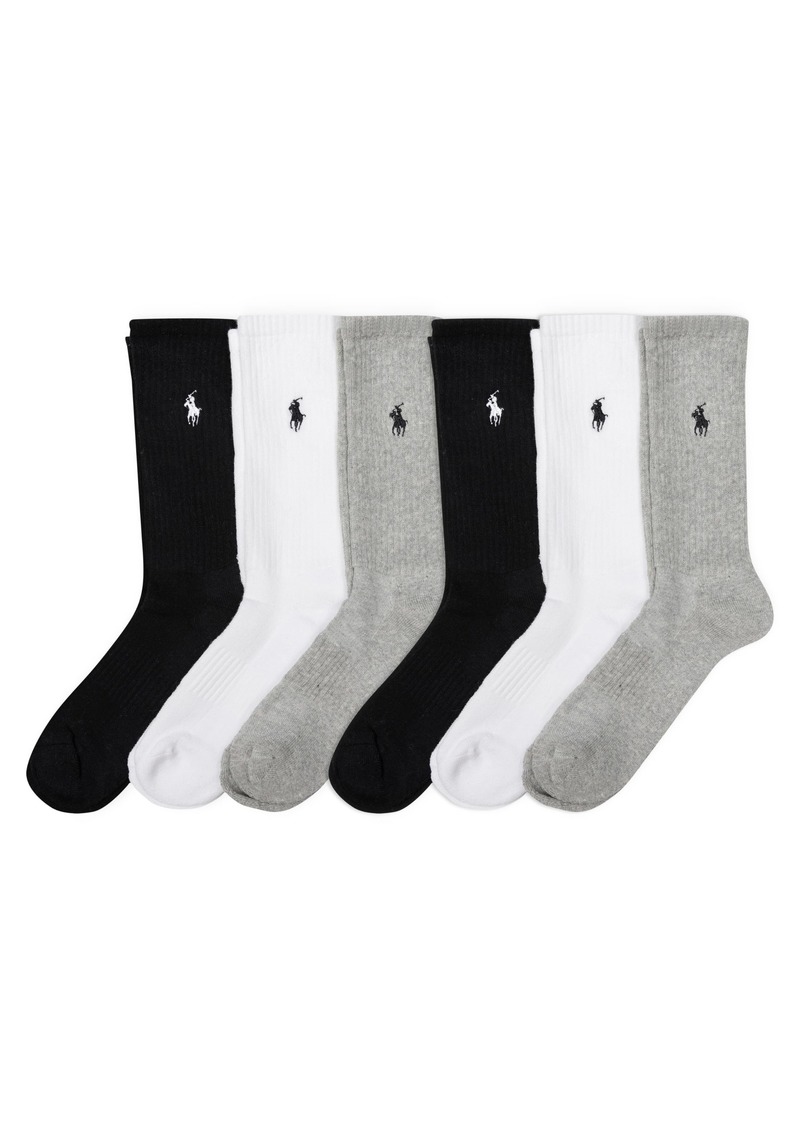 Ralph Lauren: Polo Polo Women’s Cushion Crew Socks 6-Pair Pack  Shoe size 4-10